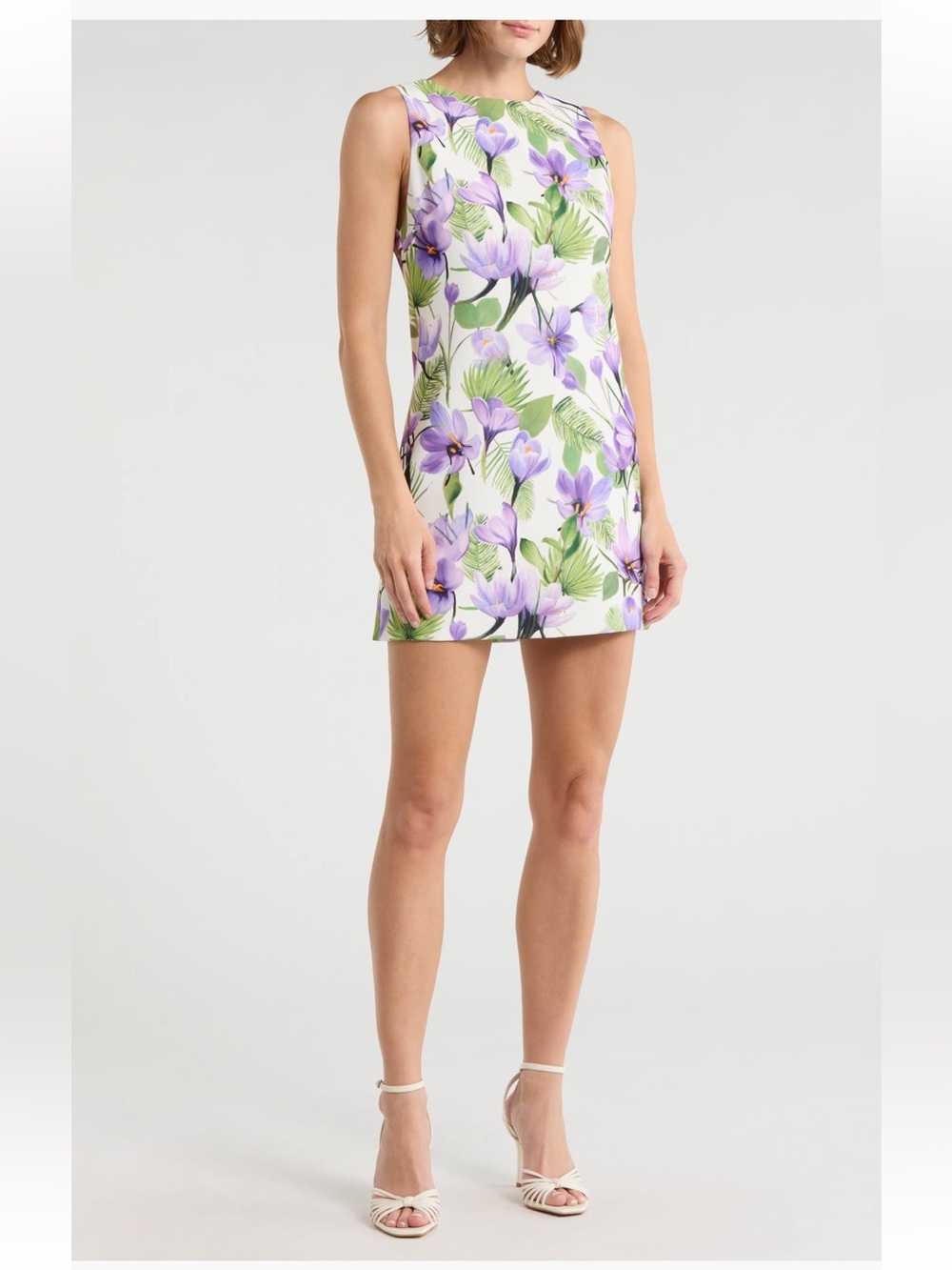 Alice + Olivia Clyde Floral Sleeveless A-Line Dress